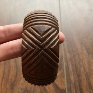 ✨ Wood Bangle with Etched Patterns ✨